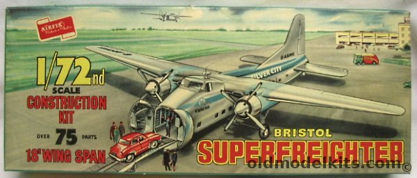 Airfix 1/72 Bristol Superfreighter 1st Issue with Silver City Flyer, 1420 plastic model kit